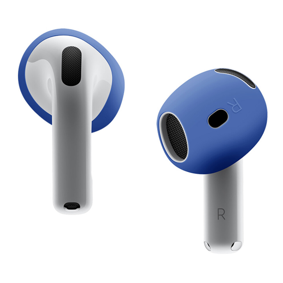 (Blue) For Airpods 4 Earbuds Anti-Slip Silicone Cover Tooth-Compatible Earphones Earmuffs Ear Tips Blue 6914286311054