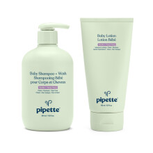 Pipette Vaniglia + Ylang Ylang Shampoo per bambini + Docciaschiuma e Lozione per bambini Duo Clean Senza lacrime Bagnetto Senza solfati Senza par