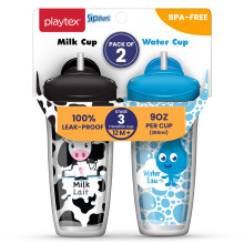Playtex Baby Sipsters Stage 3 Odporny na zalanie, szczelny, odporny na stluczenie kubek z wylewka dla dziewczynek - rzowa edycja limitowana 9 uncji