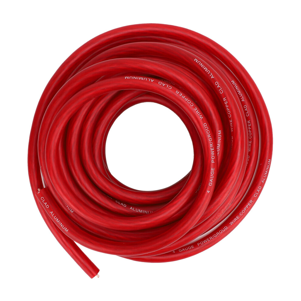4 Gauge Wire Copper Clad Aluminum Cca Soft Touch Red 8320539813936