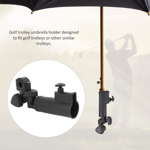 Golf-Regenschirmhalter Trolley-Ständer Halter Kunststoff Einfach passend Grau 2