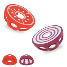 Tomaat en rode ui siliconen bijtringen Babybijtspeeltjes Essentials voor pasgeborenen Must Haves Gemakkelijk vast te houden ontwerp Bijtbal Baby