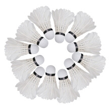 New 12 Pcs White Badminton Ball Shuttlecocks Sport