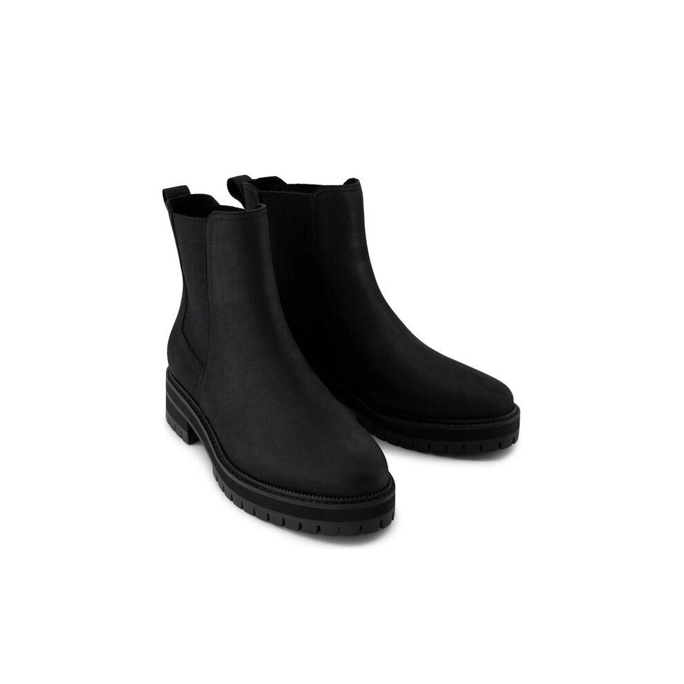 Toms (Black, 3 (Adults')) Bennet Leather Women's Black Boots