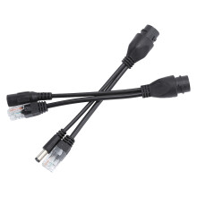 POE Splitter Kabel DC12V Schwarz Nichtstandard Injector Wasserdicht