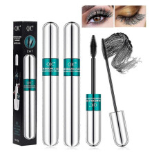 2pcs 4d Silk Fiber Lash Mascara, Waterproof Mascara, 2 In 1 Thrive Mascara for Natural Lengthening And Thickening Effect TW