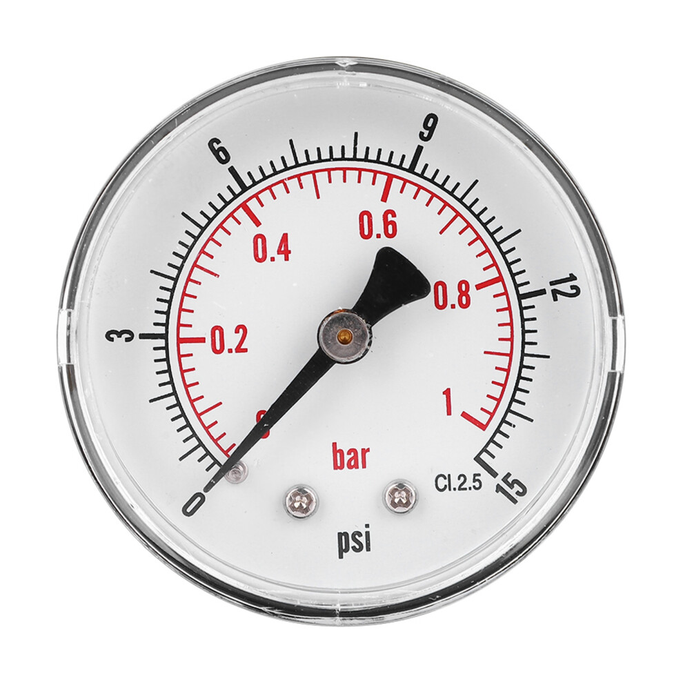 Pressure Gauge 50mm Dial 1/4 BSPT Back Connection