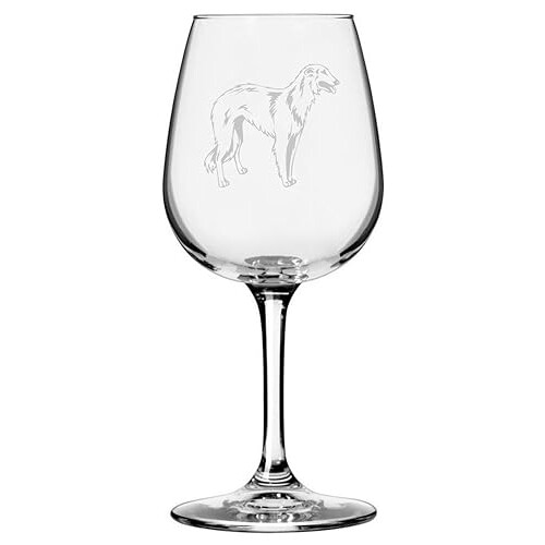Borzoi (Wolfhound Russian) Tematic Gratat 12.75oz vin de vin 2