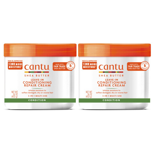 Cantu Cantu Leave-In Conditioning Repair Cream mit Sheabutter 16 oz (2er Pack) 2