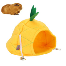 Kleines Tierkäfigbett aus gelber Ananas-Hängematte für warmes Schlafen und Spielen