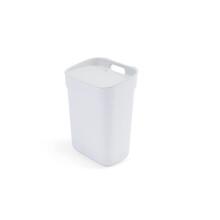 CURVER Ready to Collect 100% Recycled 10L Kitchen Accessories Recycling Lift Top Bin White with Light Grey Lid
