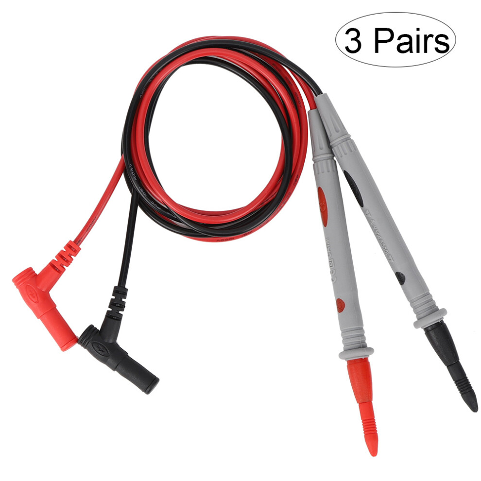 3 Pairs 1000V 20A Multimeter Test Lead Probe