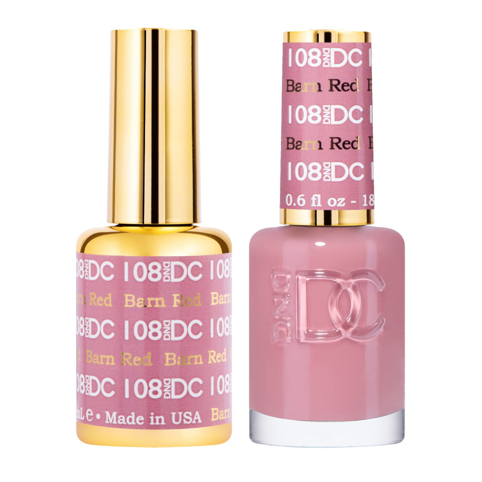 Daisy Dnd Pink,Red Dnd Gel Polish Set - 1 Each Of Pink Gel Polish And Pink Nail Polish 108 Barn Red 0.5 Fl Oz