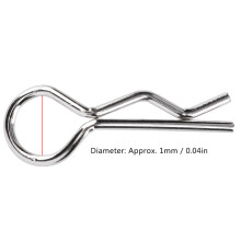 50 Stück R-Form-Pins R-Klammern für 1/10 Maßstab RC-Auto Fahrzeuge silberfarben