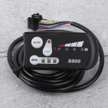 EBicycle S800 LED-Anzeige - 48V Lithiumbatterie, horizontal schwarz-weiß