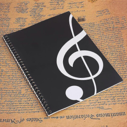 50 Pages Musical Notation Staff Notebook Music Manuscript Writing Paper (Black Note) 2