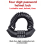 2PCS Bicycle Lock Steel Cable Chain Password 4 Digit Lock Anti-Theft 3