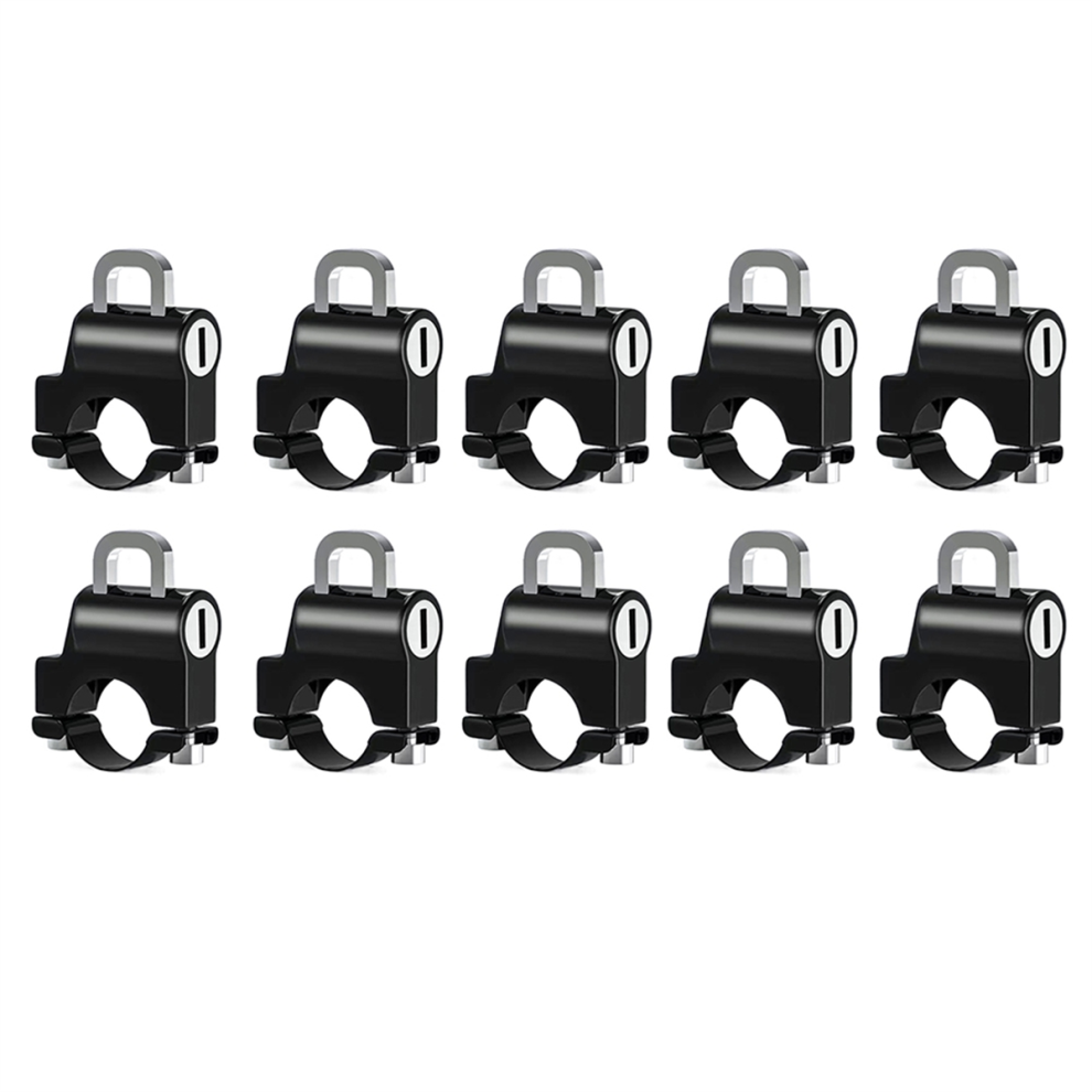 10Pcs -Theft Helmet Lock 22Mm-24Mm With Keys Set 4851555623666