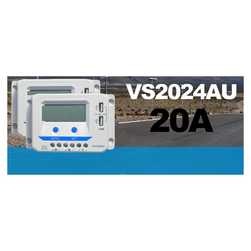 20A PWM solcelleladningscontroller, automatisk identificering af batteri 1