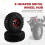 Conjunto de 4 pneus de borracha com aro de roda de metal Beadlock de 122 mm e 1,9 polegadas, vermelho 5