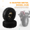Conjunto de 4 pneus de borracha com aro de roda de metal beadlock de 122 mm e 1,9 polegadas, amarelo 5