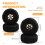 Conjunto de 4 pneus de borracha com aro de roda de metal beadlock de 122 mm e 1,9 polegadas, amarelo 6