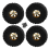 Conjunto de 4 pneus de borracha com aro de roda de metal beadlock de 122 mm e 1,9 polegadas, amarelo 1