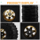 Conjunto de 4 pneus de borracha com aro de roda de metal beadlock de 122 mm e 1,9 polegadas, amarelo 7