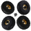 Conjunto de 4 pneus de borracha com aro de roda de metal beadlock de 122 mm e 1,9 polegadas, amarelo 2