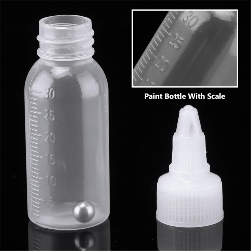 50 τεμάχια μπουκάλια βαφής αερογράφου 30ml άδεια μπουκάλια αερογράφου βάζα βαφής 2