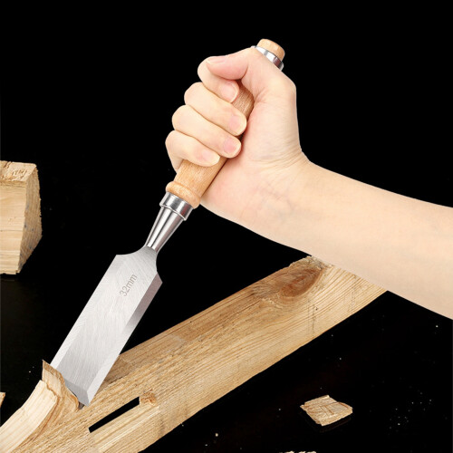 Flat Chisel Carpentry Tools Wooden Handle Cutting 1