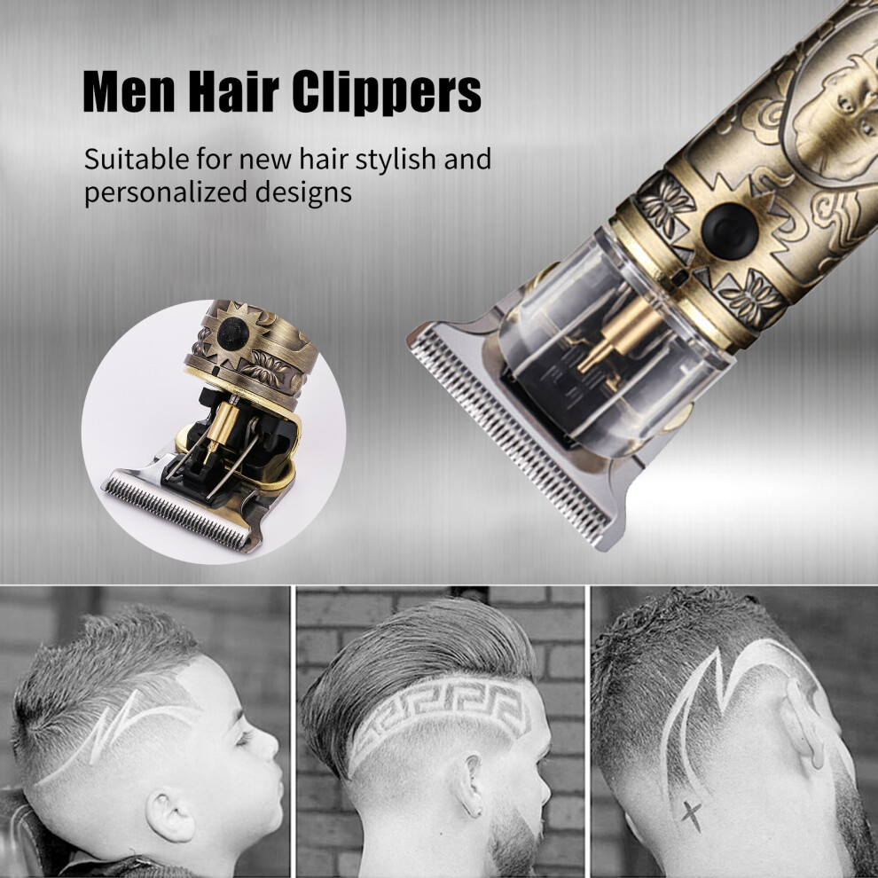Men Hair Clippers with LCD Display Cordless Barber