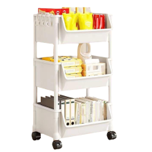 Libreria portaoggetti per snack domestici a 3 strati, scaffale portaoggetti per carrello