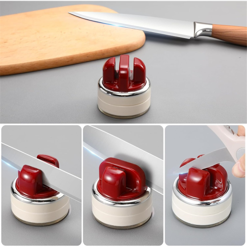 Aiguiseur de couteaux de poche multi-angles Rouge 1