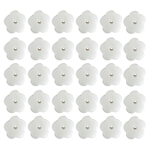 30 de burete filtrant tip floare albă pentru piscine