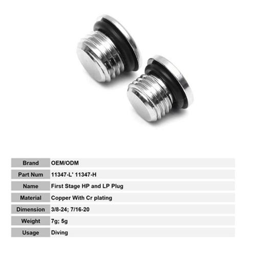2 Pcs Scuba Diving 1St Stage Regulator Scuba Diving Replacement Part 2