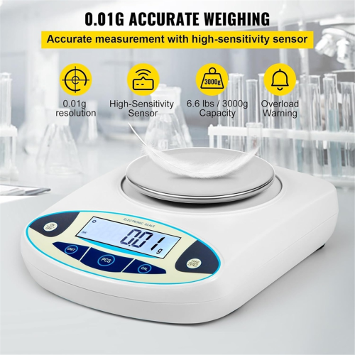 13 Units Conversion Lab Analytical Balance High Precision Scale 500g 2