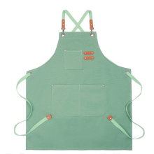 Fashion Canvas Aprons Home Kitchen Gardening Work Clothes Green