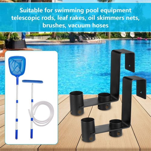 4 Pcs x Pool Fence Hooks, Pool Tool Organizer 1