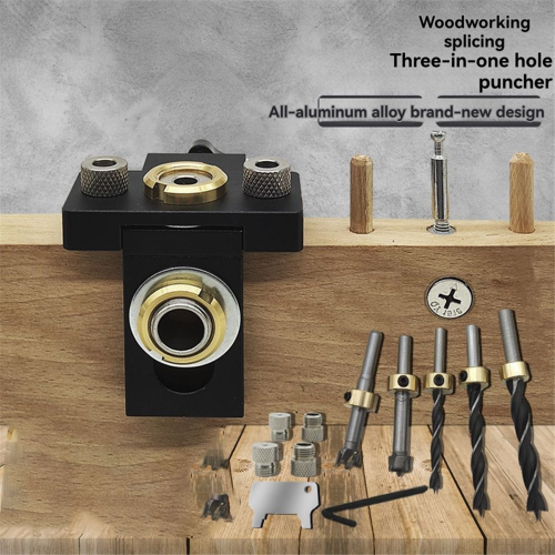 Verstelbare houtbewerkingsboorgeleider, locator en perforator 1