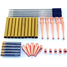 Kit de canetas Slimline para torneamento de madeira, conjunto com 5 canetas com acabamento em cobre e torção