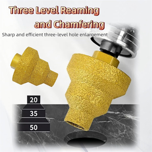 2pcs Diamond Step Drill Bit 20mm/35mm/50mm M10 Thread 2