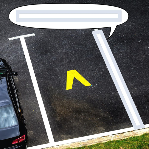 Stencil per linee di parcheggio, modello pieghevole e riutilizzabile, 1 pezzo 2