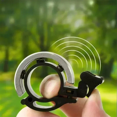 Aluminum Double Bicycle Bell - Loud Clear Sound Black 2