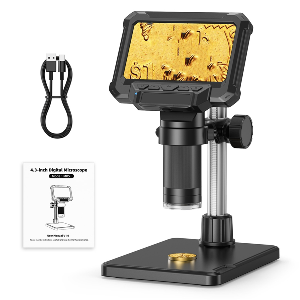 4.3inch Microscope Digital Coin Microscope 1200X Coin Magnifier-image-OPC-PKBDVP8-NEW