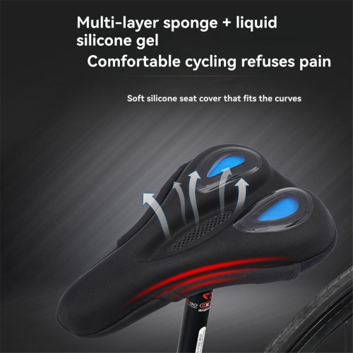 Capa para assento de bicicleta Almofada para bicicleta Confortável com gel acolchoado 1