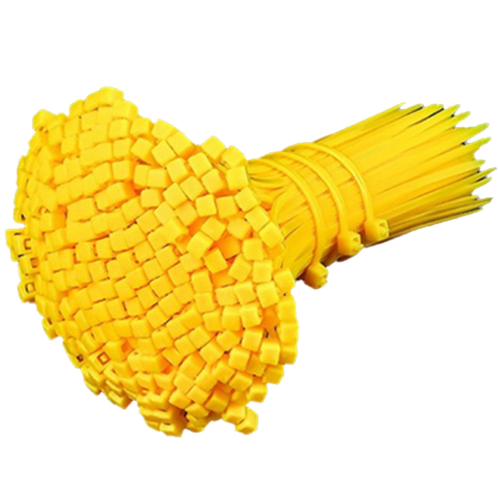 Self Locking Nylon Cable Ties Wire Cable Ties Yellow 4X200mm 500 Pcs 4851555642896