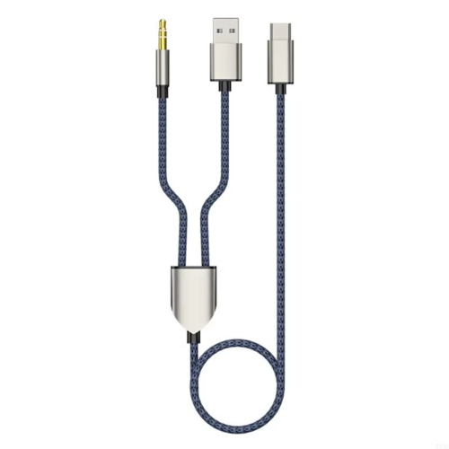 2-i-1 Type C til 3,5 mm bil-AUX-kabel HiFi-headset-lydkabel 1