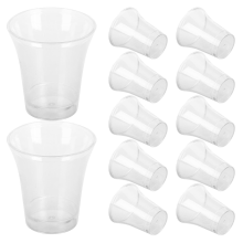 Lot de 200 gobelets de communion en plastique transparents jetables pour église