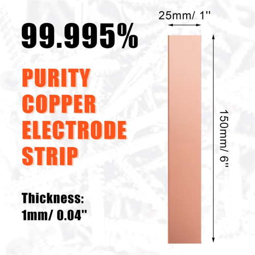 5-pack zuiver koperen anodeplaat (99,995% zuiver) 1